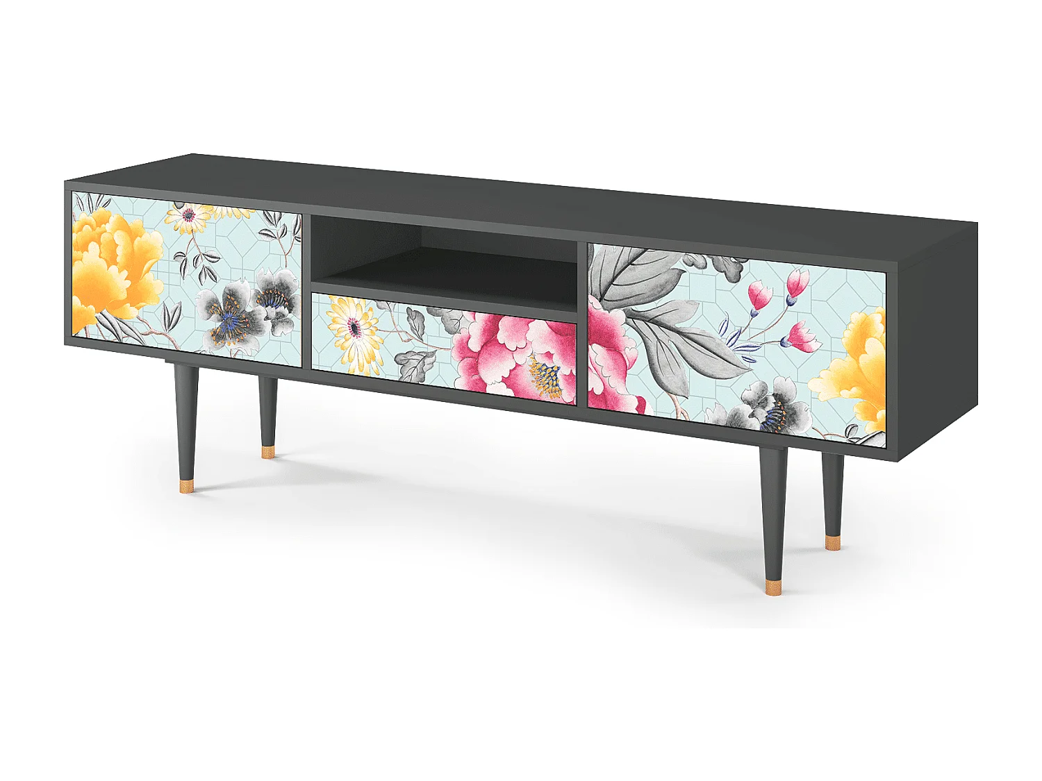 TV-meubel - 170х59х41 cm - T6 - Sky Garden, Antraciet