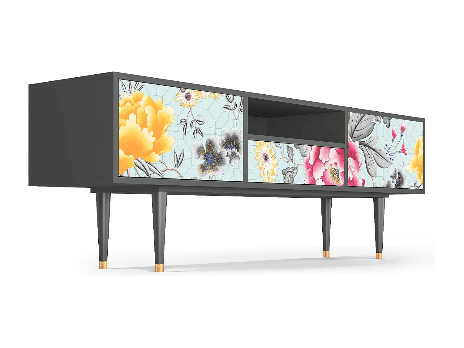 TV-meubel - 170х59х41 cm - T6 - Sky Garden, Antraciet