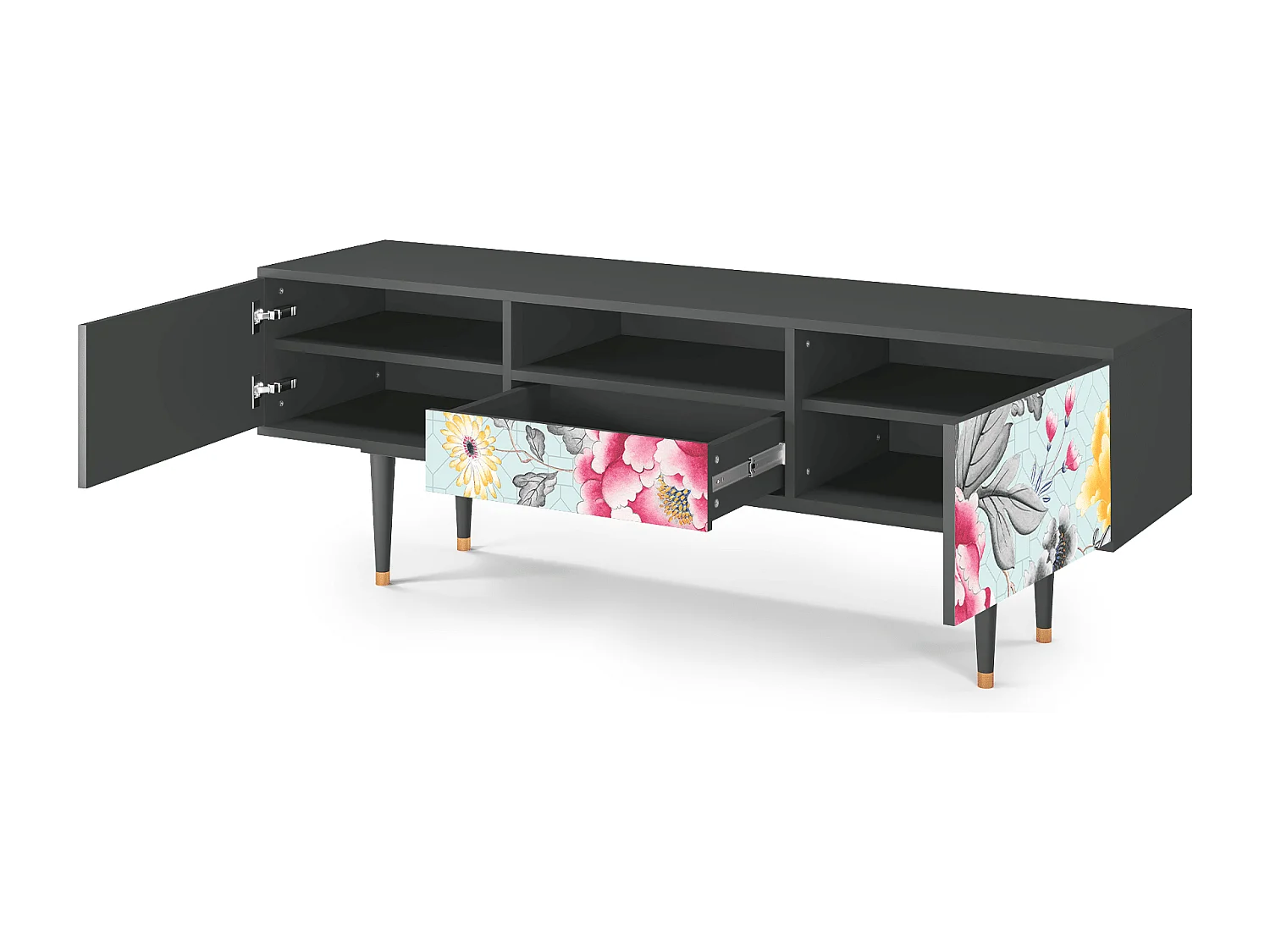 TV-meubel - 170х59х41 cm - T6 - Sky Garden, Antraciet