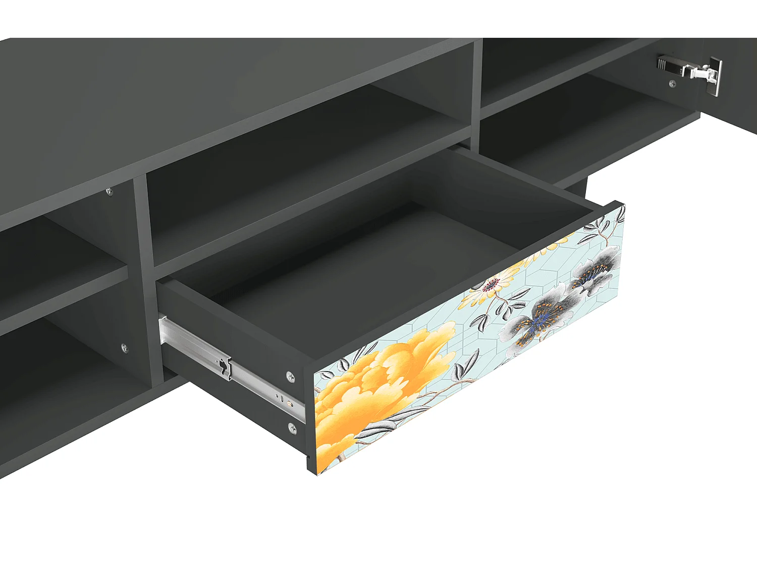 Meuble TV - 170х59х41 cm - T6 - Sky Garden, Anthracite