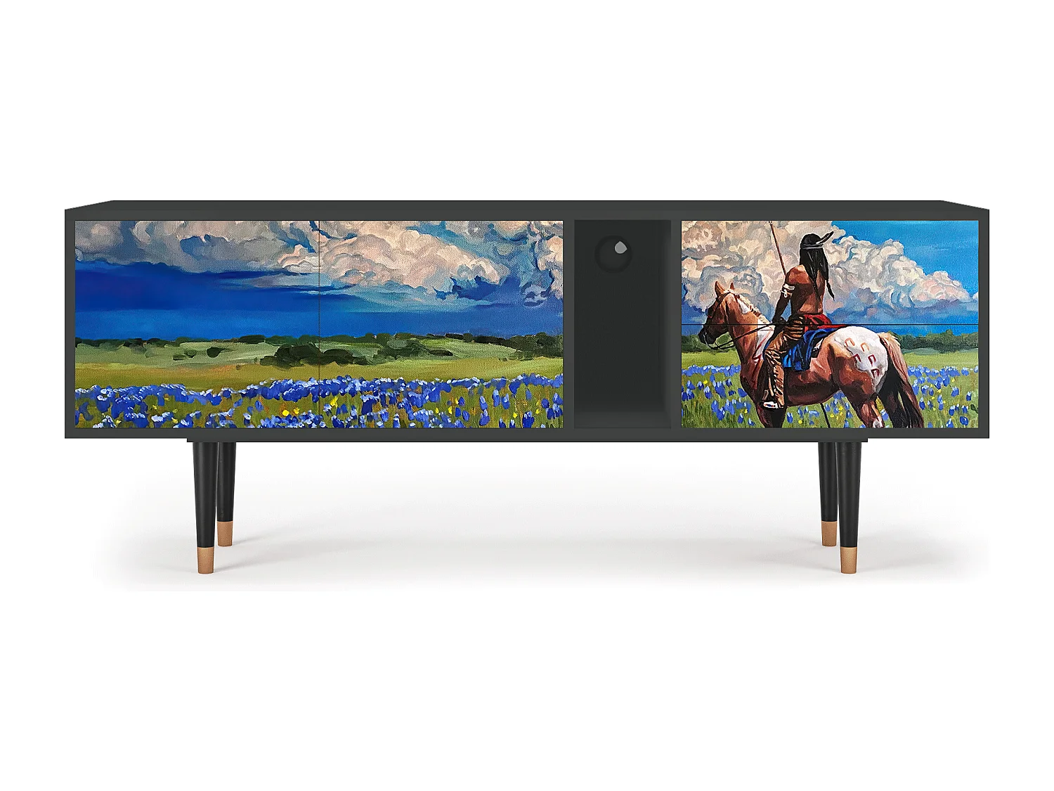 Mueble de TV - 170х69х48 cm - T1 - Thunderheads by Dean, Antracita