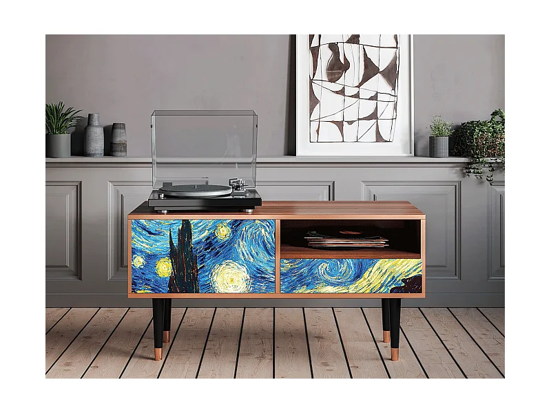 TV-Möbel - 115х59х48 cm - T3 - The Starry Night  , Walnuss