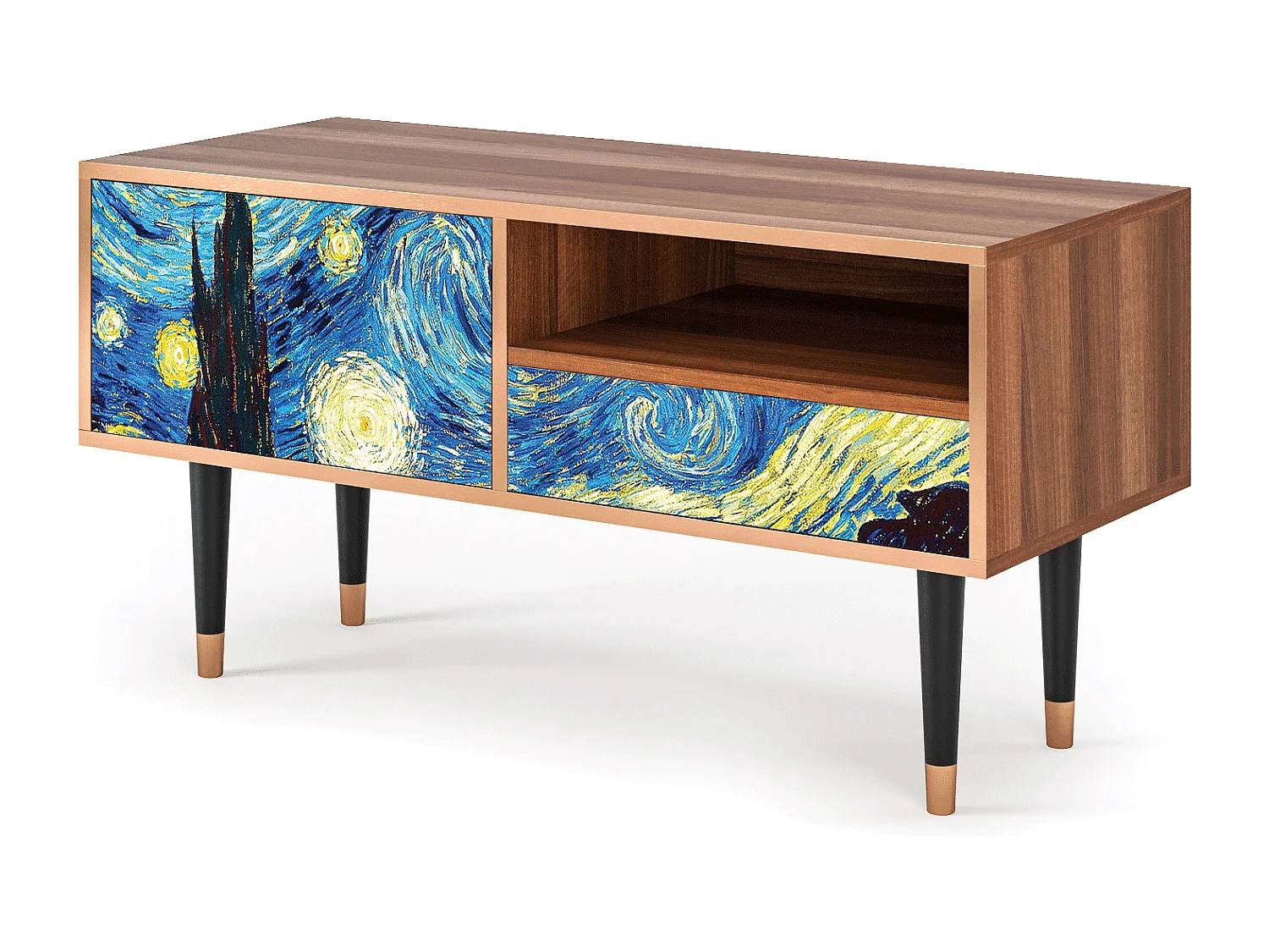 TV-Möbel - 115х59х48 cm - T3 - The Starry Night  , Walnuss