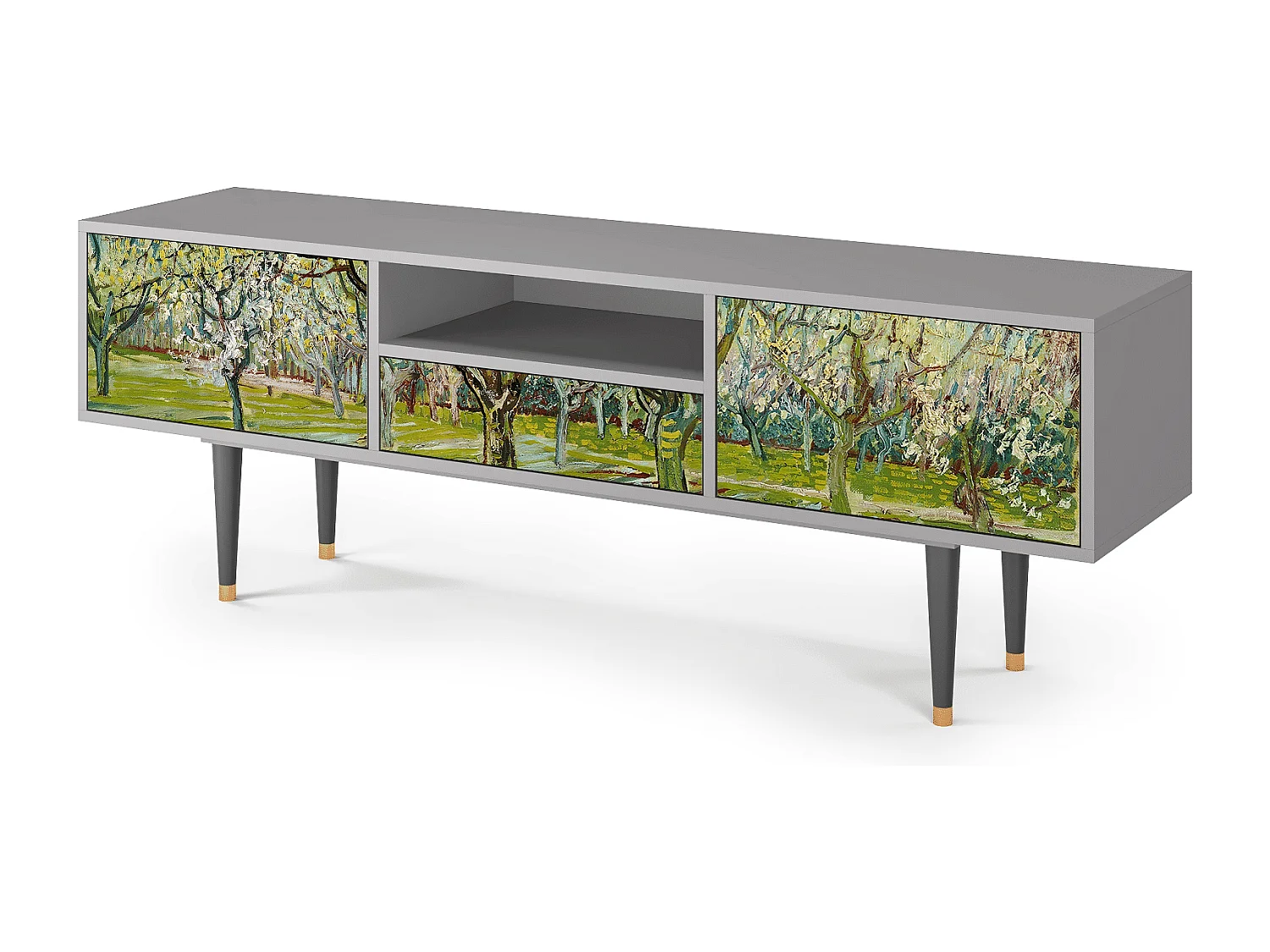 Meuble TV - 170х59х41 cm - T6 - The Blanc Orchard, Gris