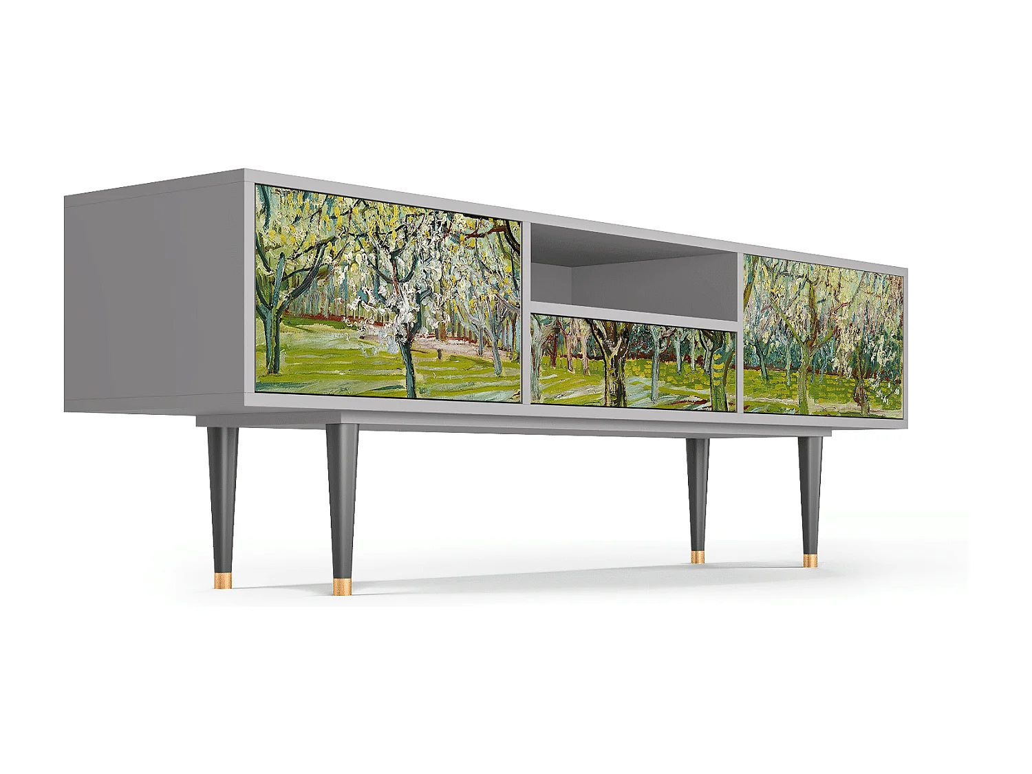 Meuble TV - 170х59х41 cm - T6 - The Blanc Orchard, Gris