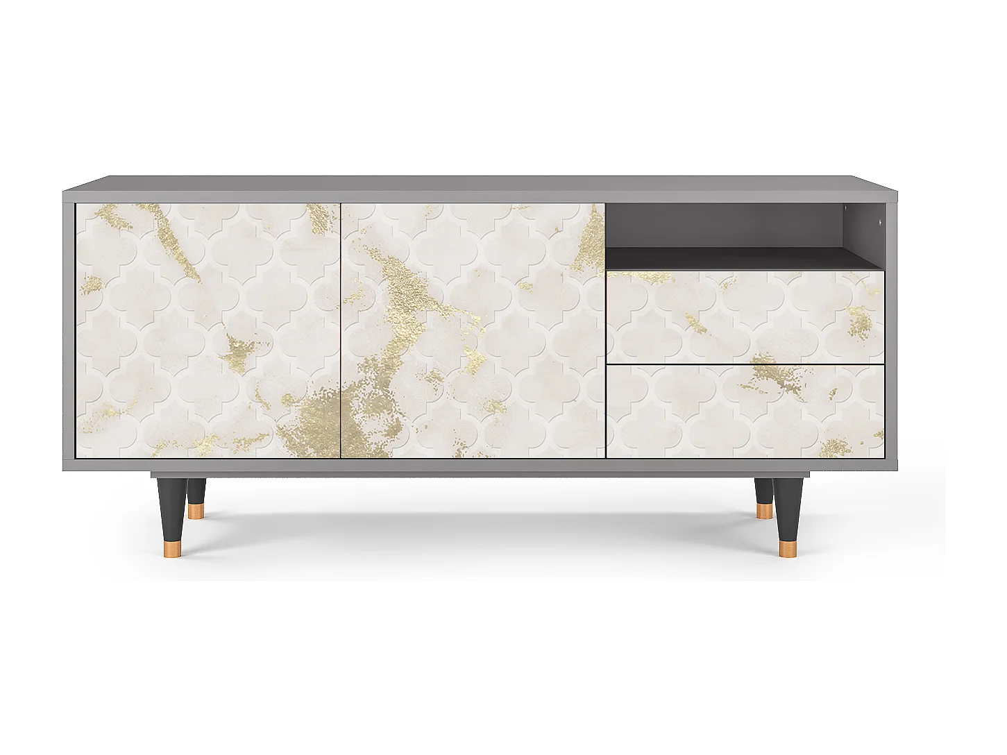 TV-meubel - 125х56х41 cm - T7 - Sahara desert, Grijs