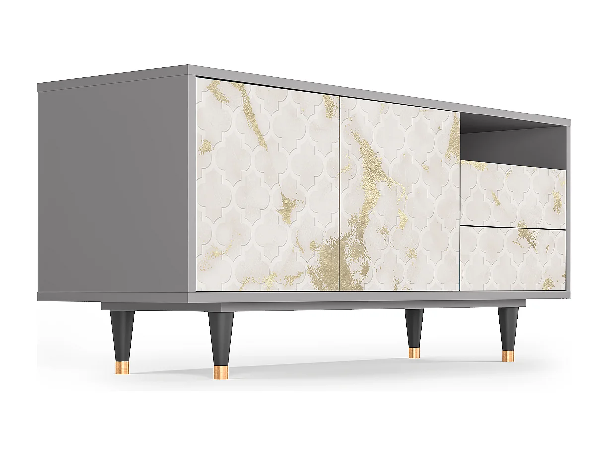 TV-meubel - 125х56х41 cm - T7 - Sahara desert, Grijs