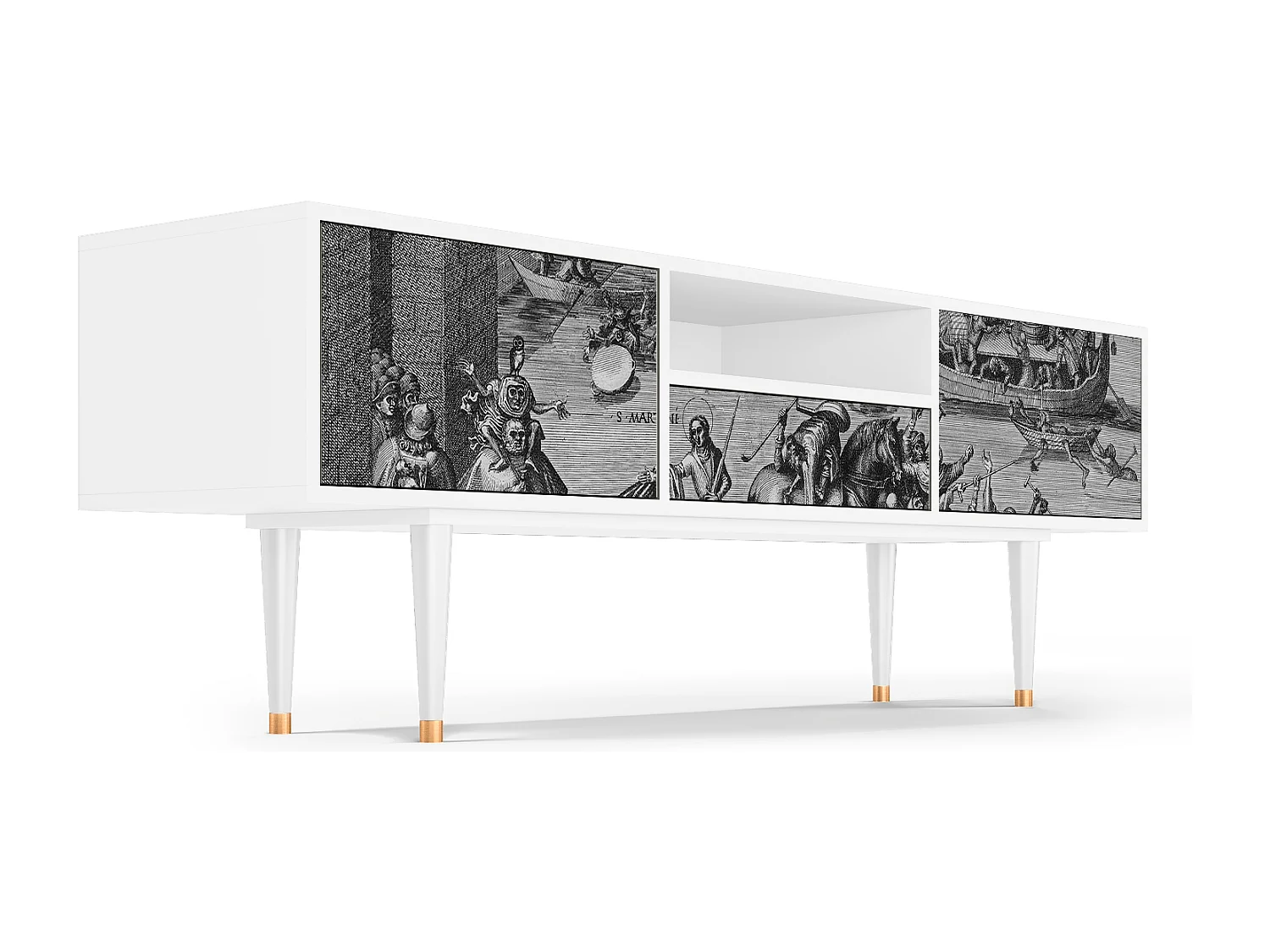 TV-meubel - 170х59х41 cm - T6 - Saint Martin, Wit