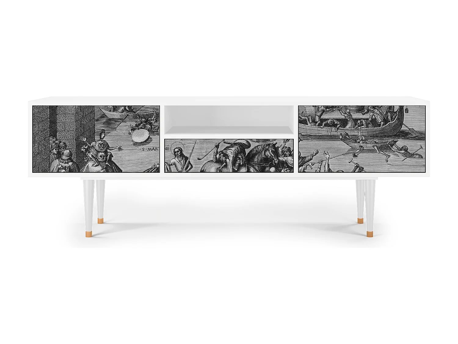 Meuble TV - 170х59х41 cm - T6 - Saint Martin, Blanc