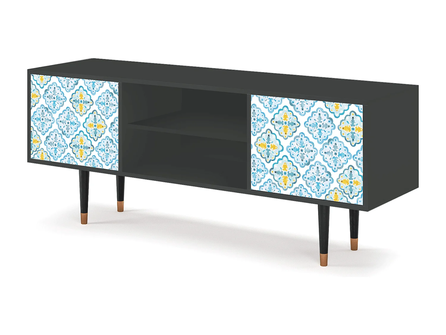 Mobile TV - 170х69х48 cm - T2 - Portugese tiles, Antracite