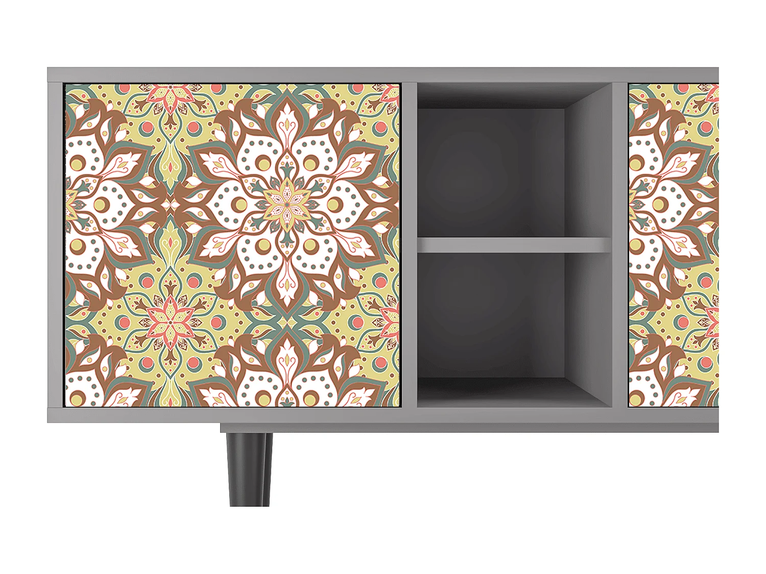 Meuble TV - 150х69х41 cm - T5 - Chinese Tea, Gris