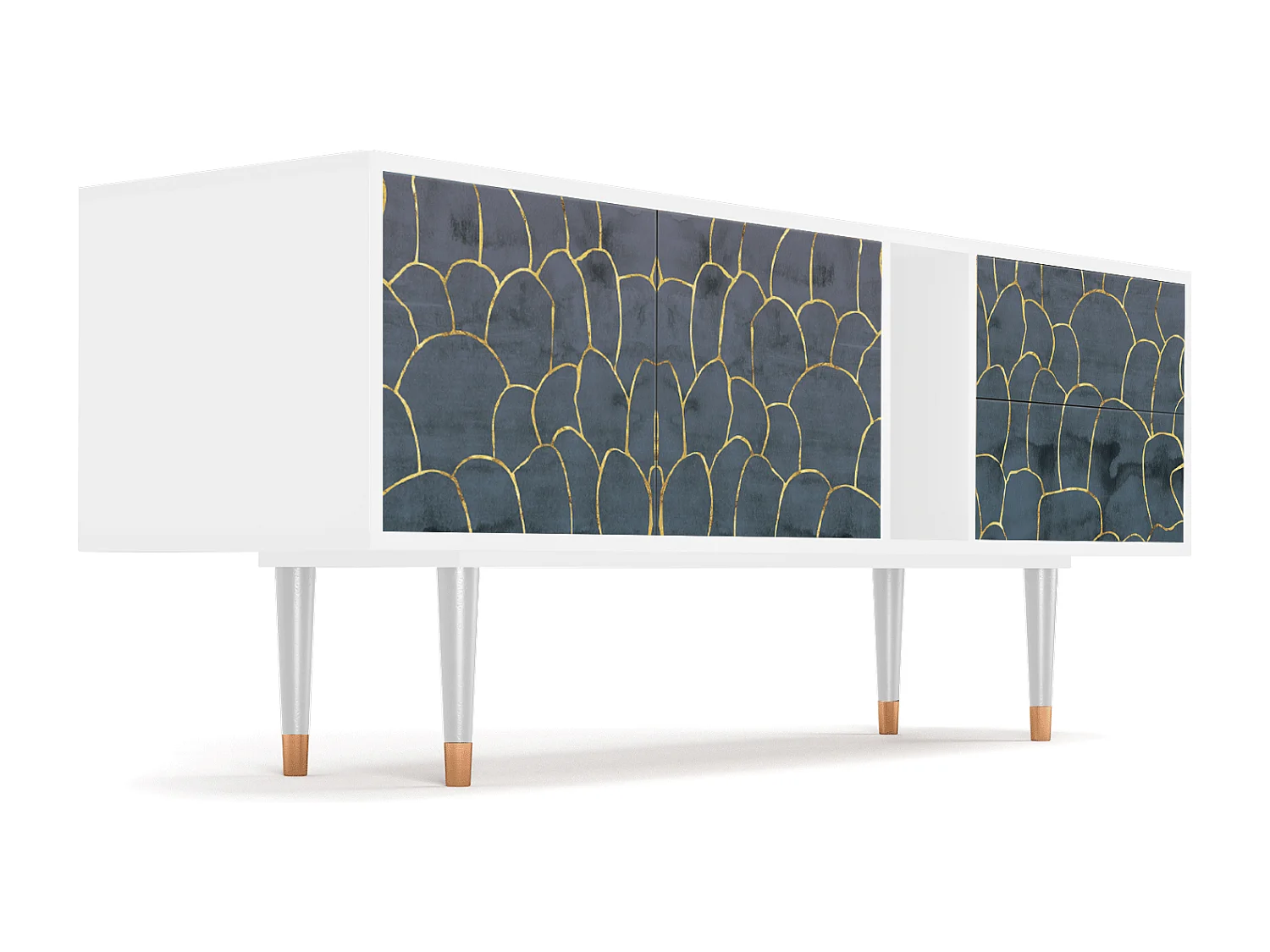 Mobile TV - 170х69х48 cm - T1 - Blue Lagoon, Bianco