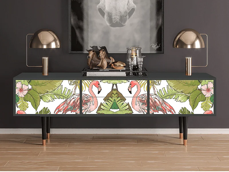 TV-Möbel - 170х59х48 cm - T4 - Sweet Flamingo, Anthrazit