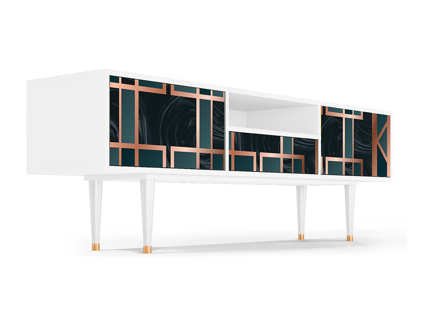 TV-Möbel - 170х59х41 cm - T6 - Emerald Metro, Weiß