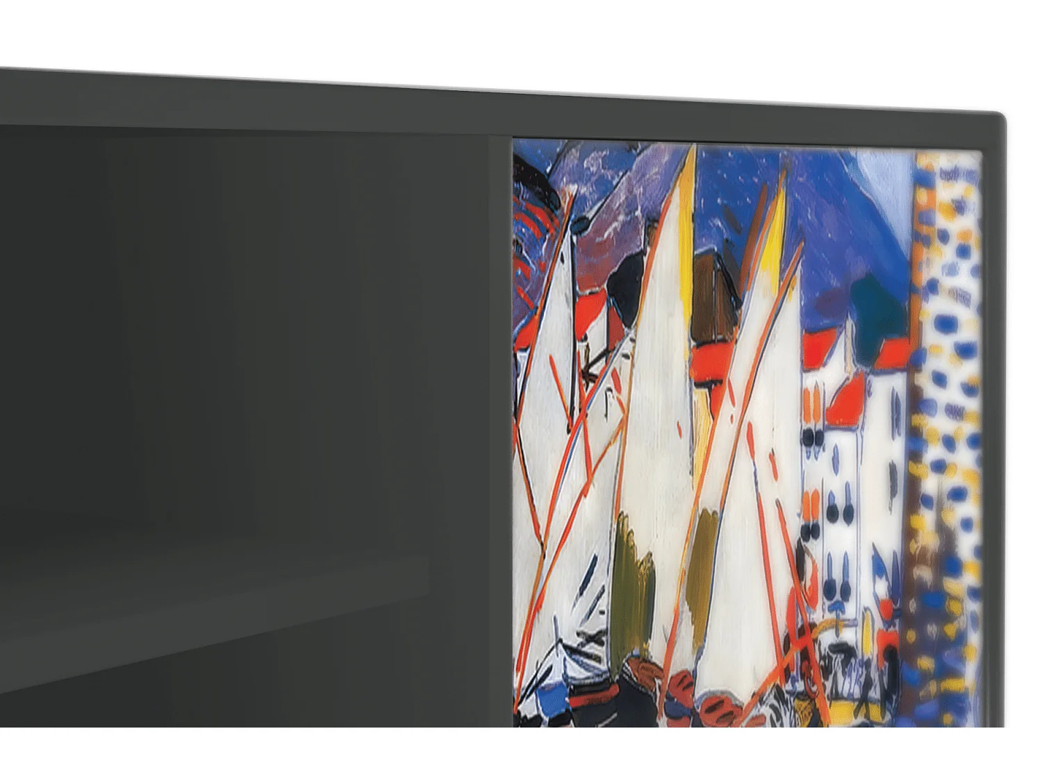 Szafka RTV - 170х69х48 cm - T2 - Le Séchage des voiles , Antracyt