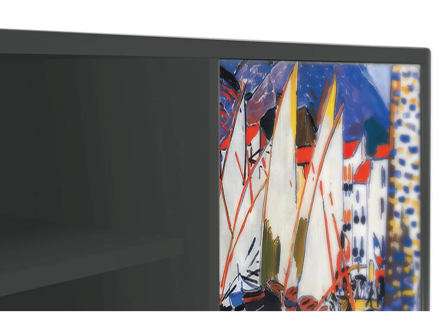 Mobile TV - 170х69х48 cm - T2 - Le Séchage des voiles , Antracite