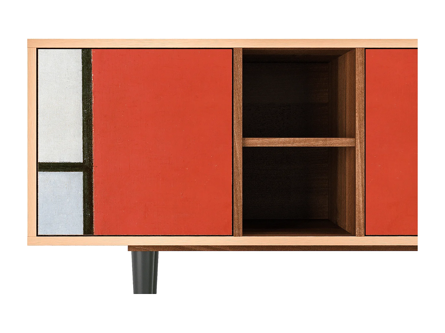 Meuble TV - 150х69х41 cm - T5 - Composition, Noyer