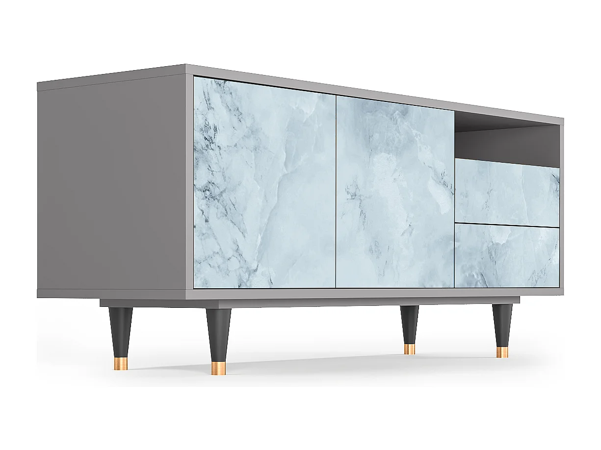 Meuble TV - 125х56х41 cm - T7 - Glacial Colour, Gris