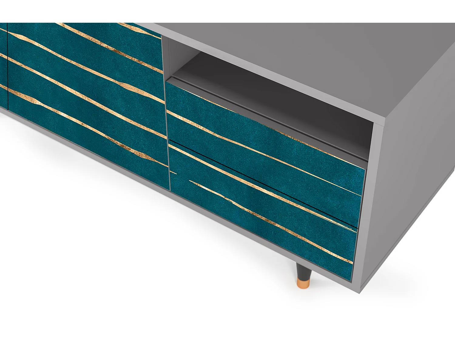 Meuble TV - 125х56х41 cm - T7 - Ocean Drive, Gris