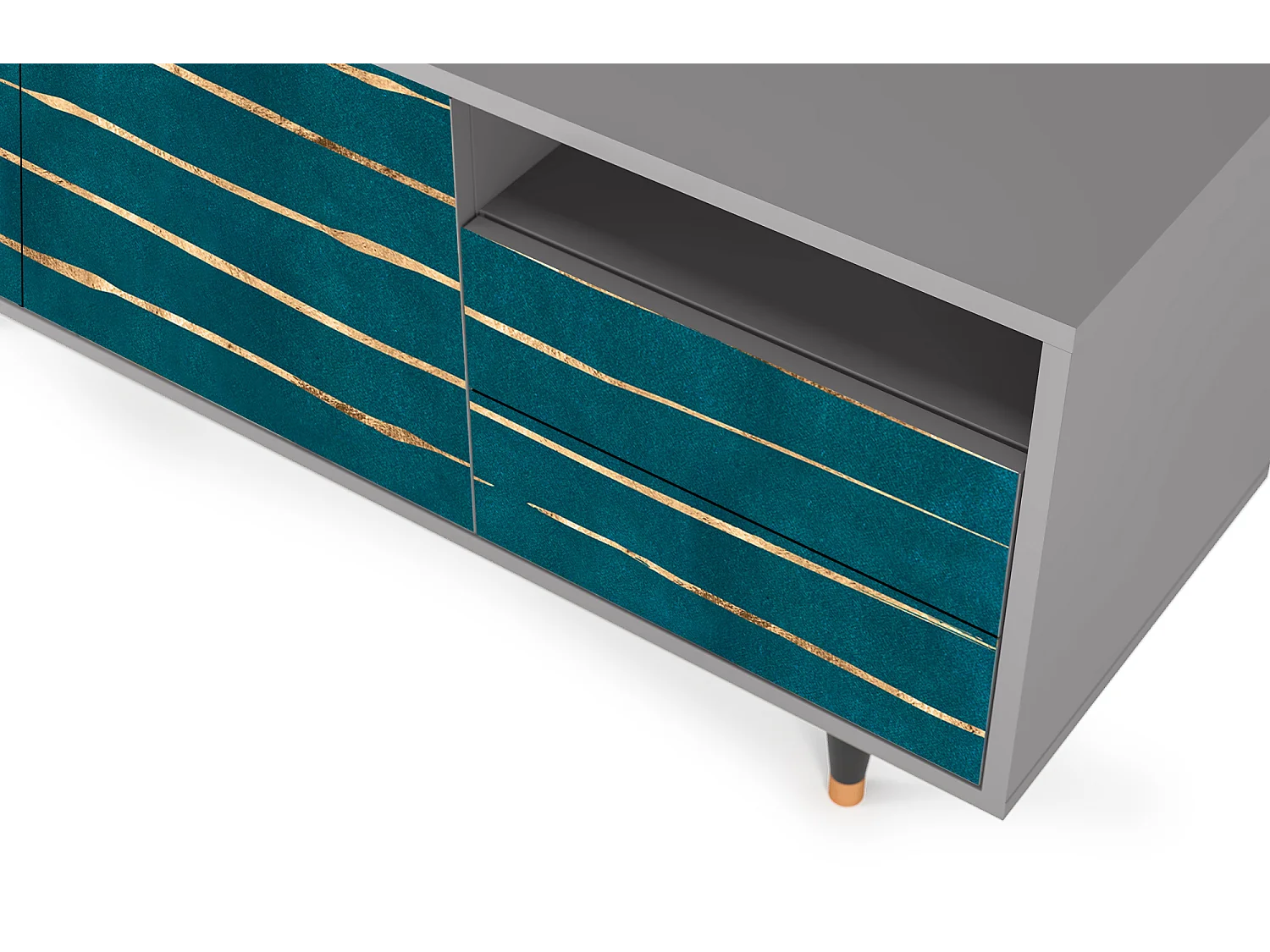 Mueble de TV - 125х56х41 cm - T7 - Ocean Drive, Gris