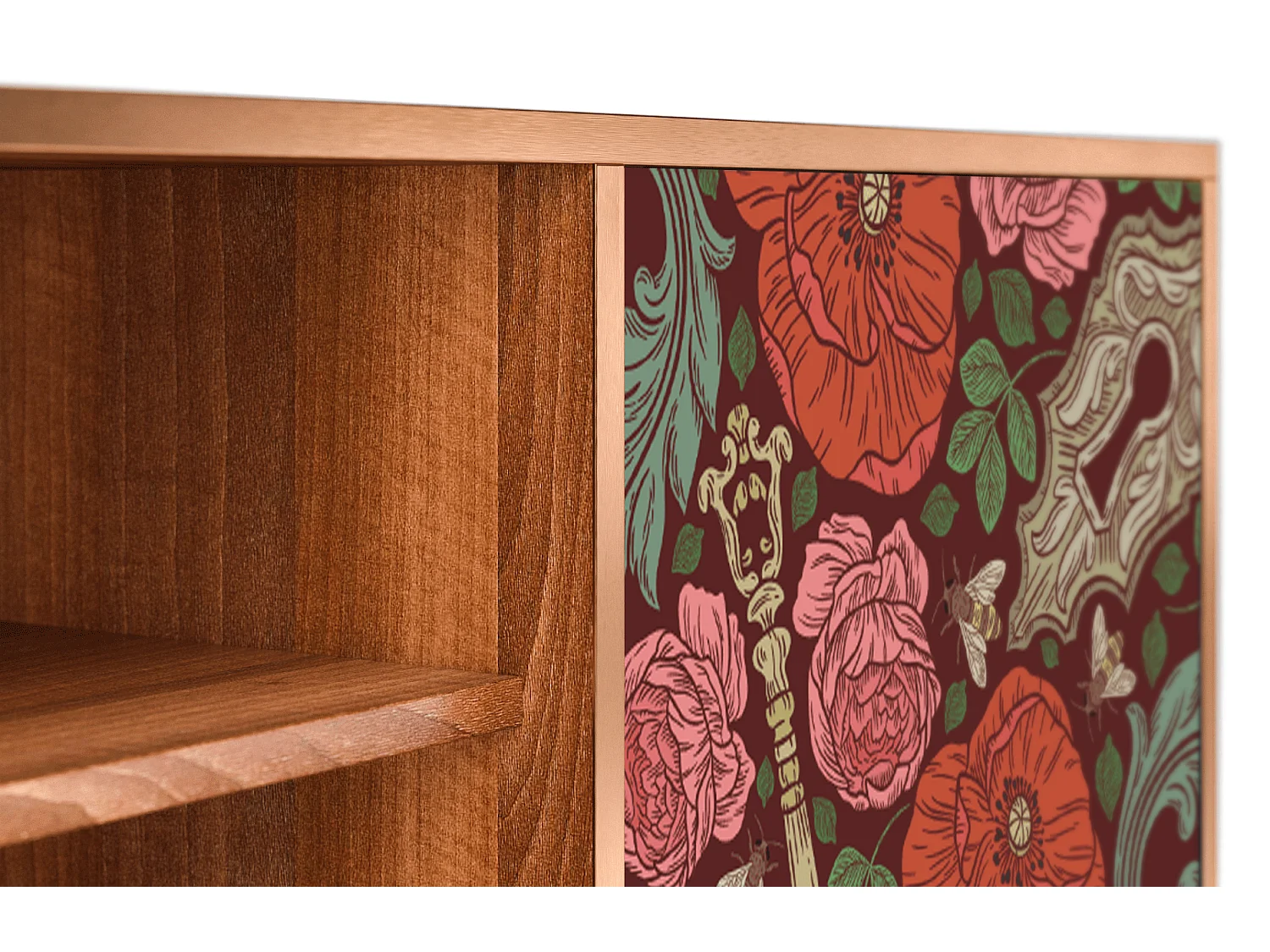 TV-Möbel - 170х69х48 cm - T2 - Poppy Garden, Walnuss