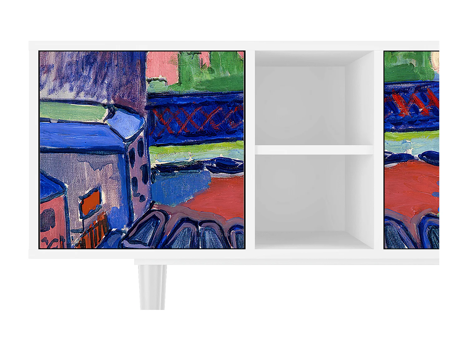 Meuble TV - 150х69х41 cm - T5 - Charing Cross Bridge, Blanc