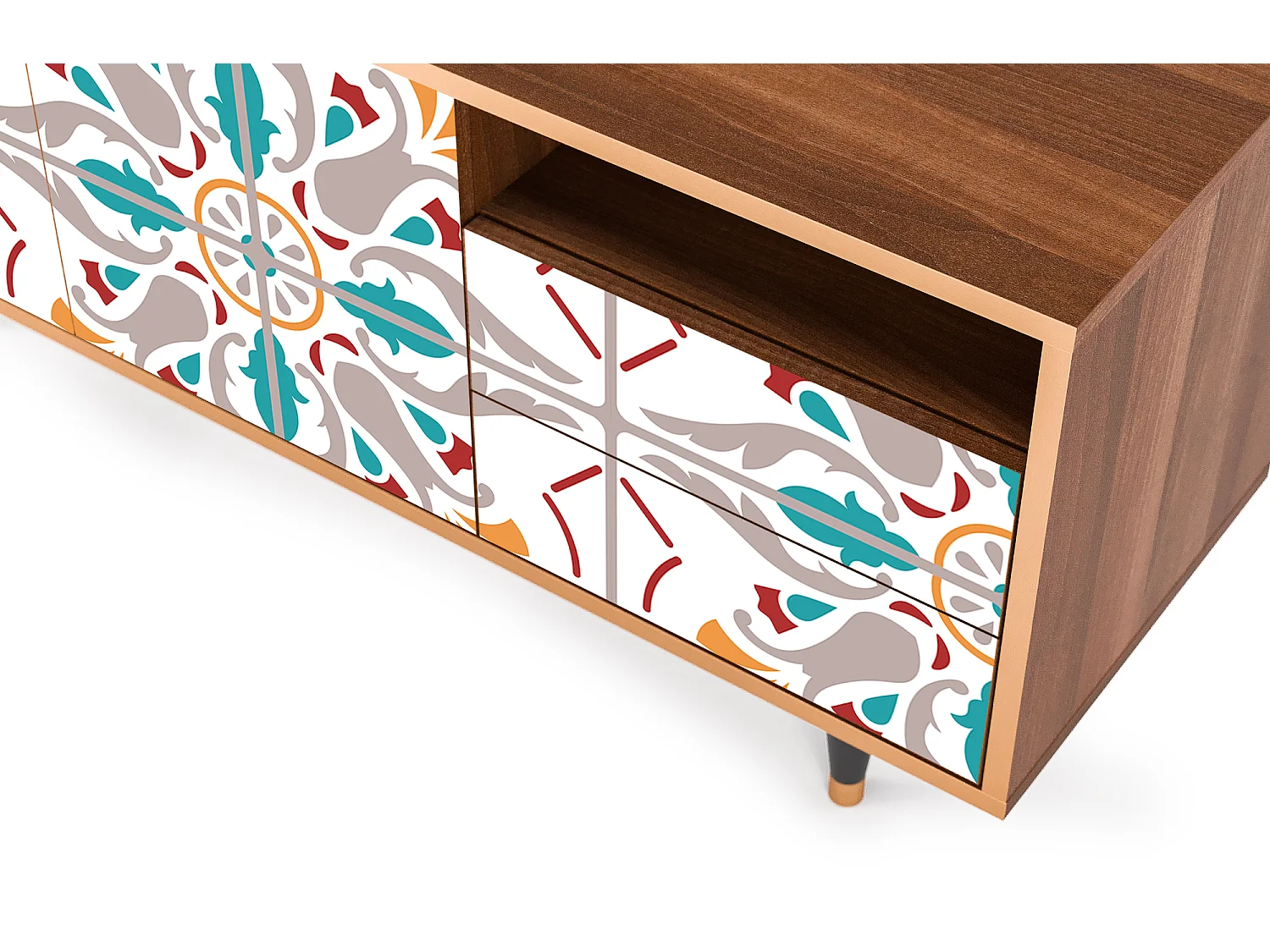 Meuble TV - 125х56х41 cm - T7 - Spring Ceramics, Noyer