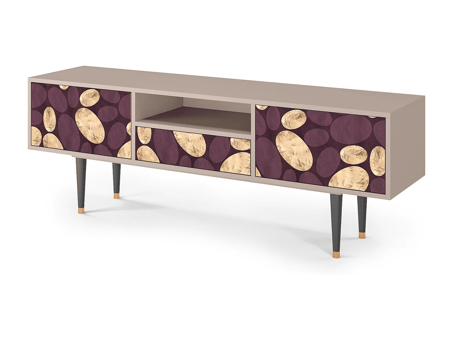 Mueble de TV - 170х59х41 cm - T6 - Fine Wine, Latte