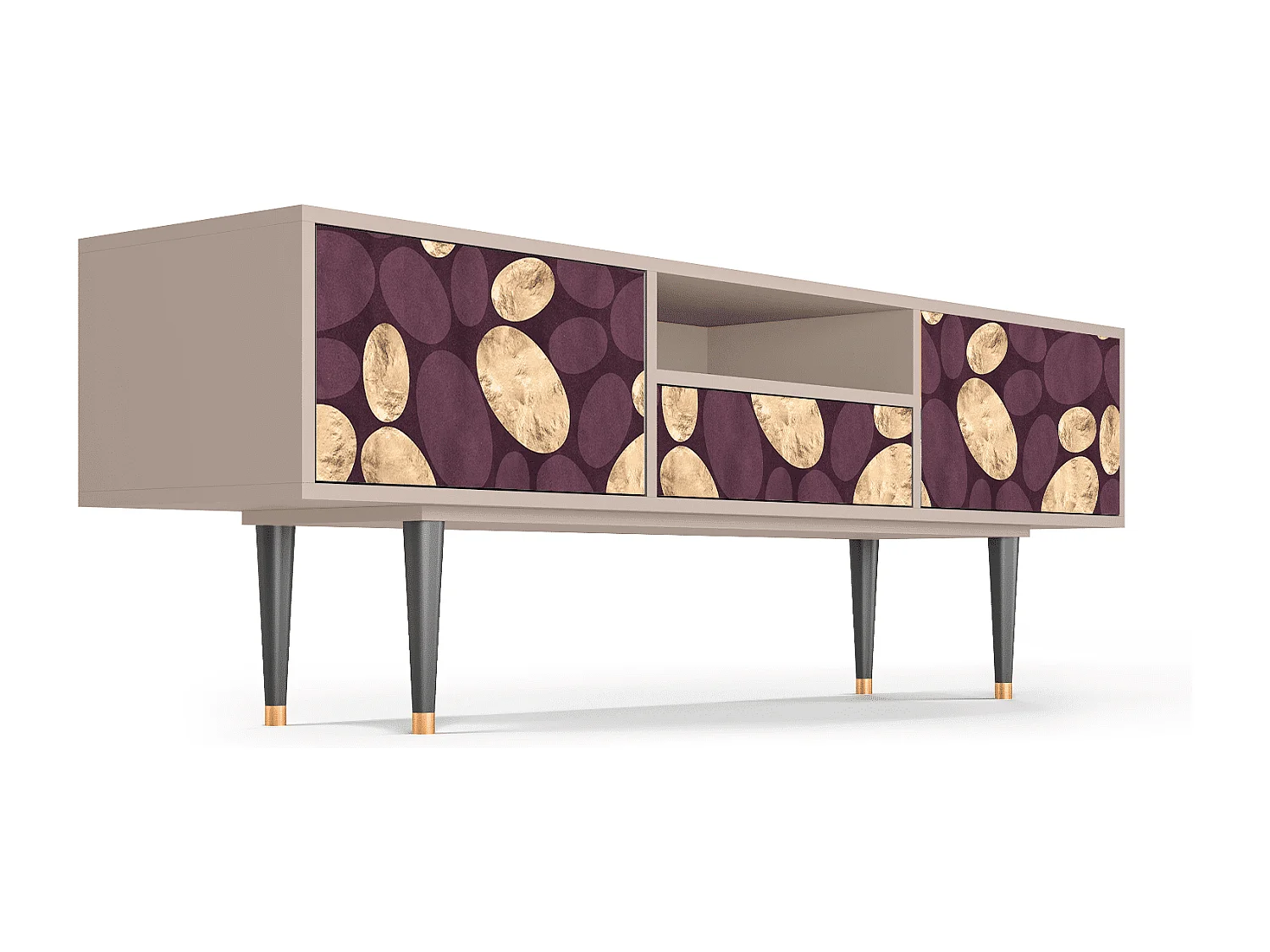 Mueble de TV - 170х59х41 cm - T6 - Fine Wine, Latte