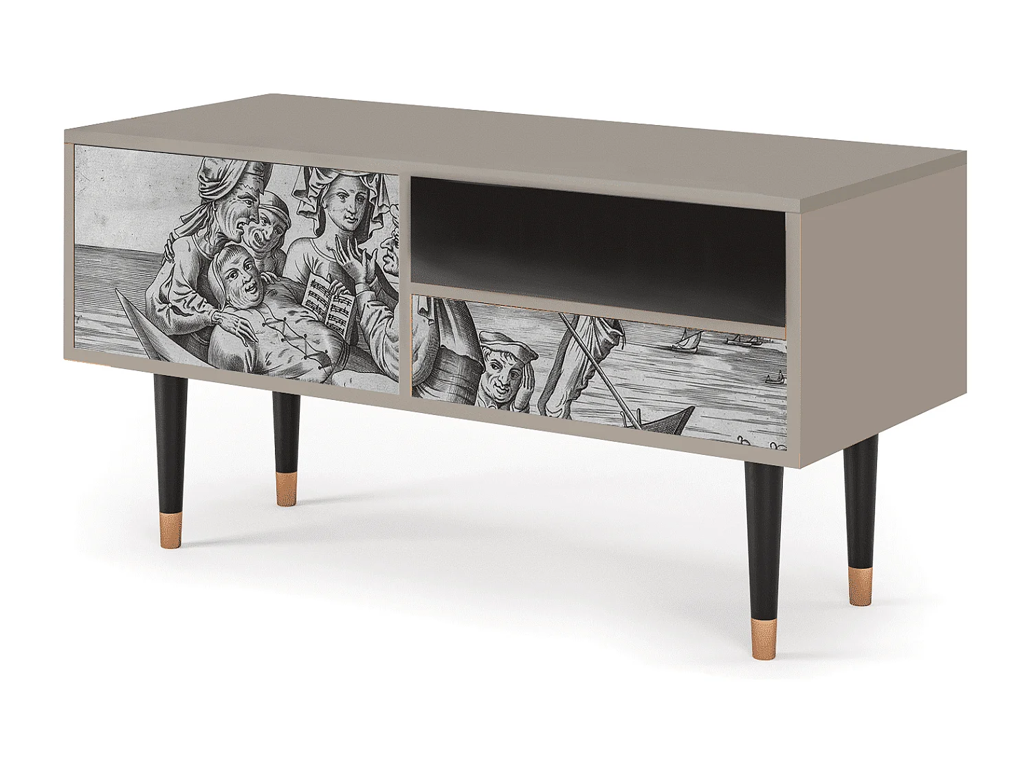 TV-Möbel - 115х59х48 cm - T3 - Blau Schuyte, Sand