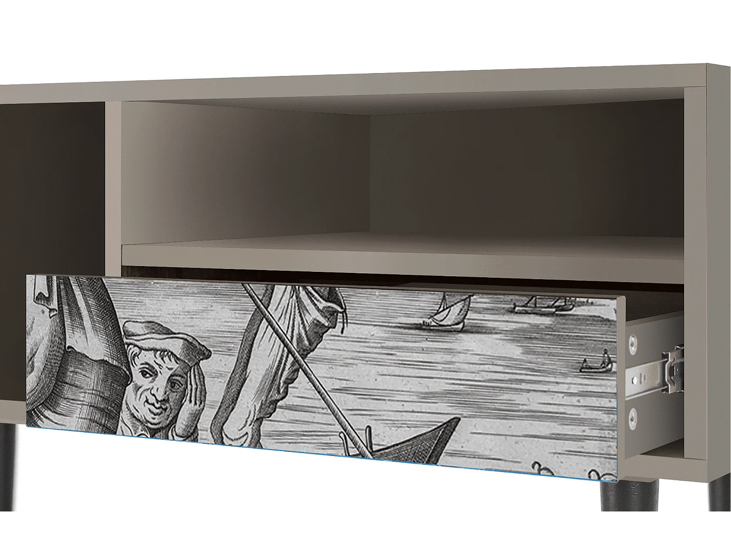 TV-Möbel - 115х59х48 cm - T3 - Blau Schuyte, Sand