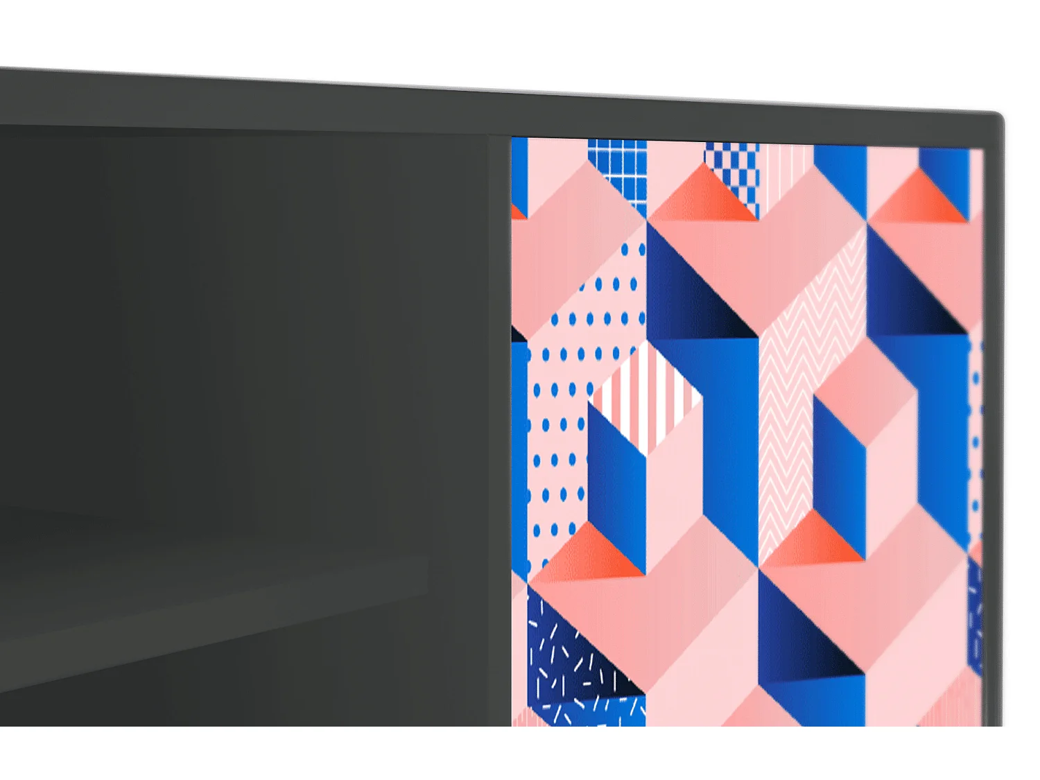 Meuble TV - 170х69х48 cm - T2 - Pinky Squares, Anthracite