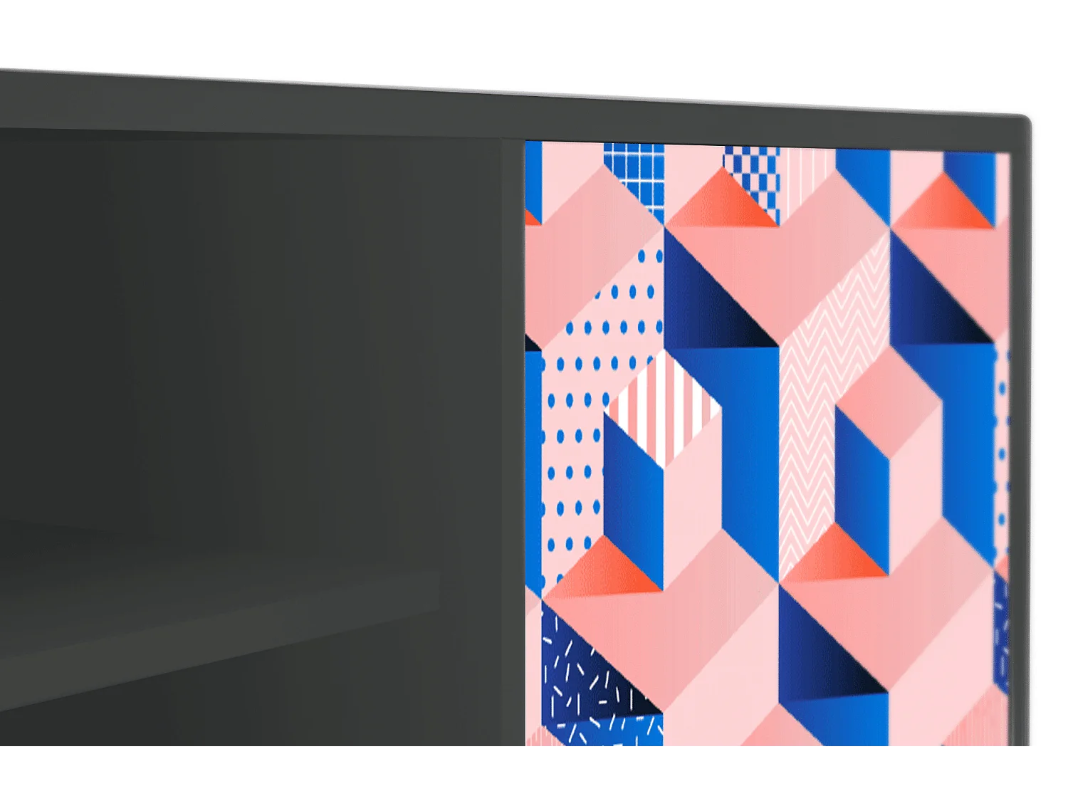 TV-Möbel - 170х69х48 cm - T2 - Pinky Squares, Anthrazit