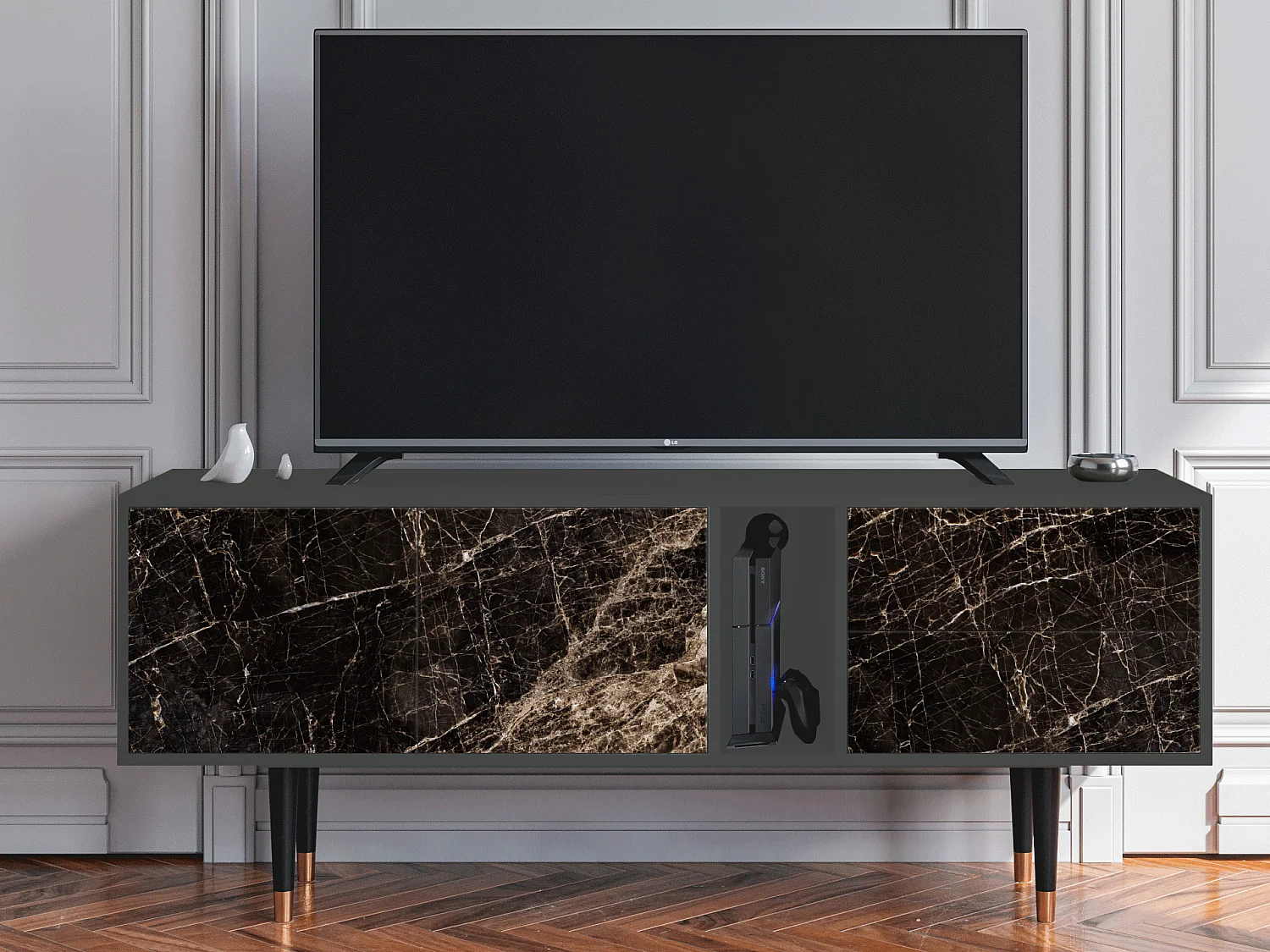 Meuble TV - 170х69х48 cm - T1 - Night Abyss, Anthracite