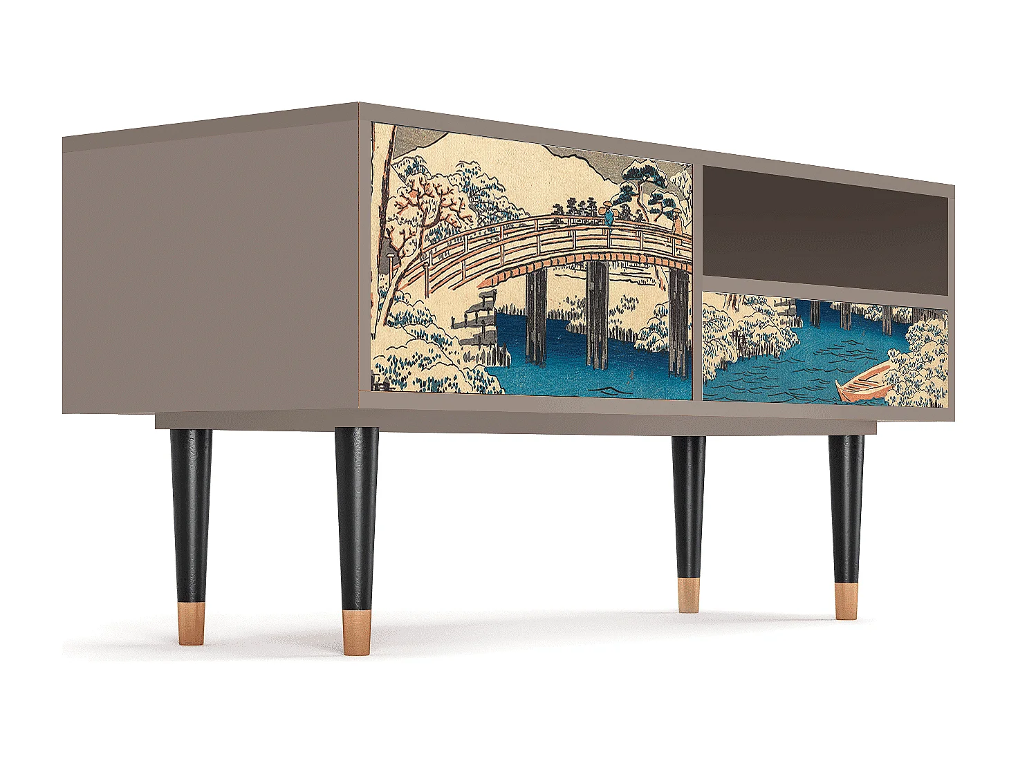 Mobile TV - 115х59х48 cm - T3 - Katabira River, Latte