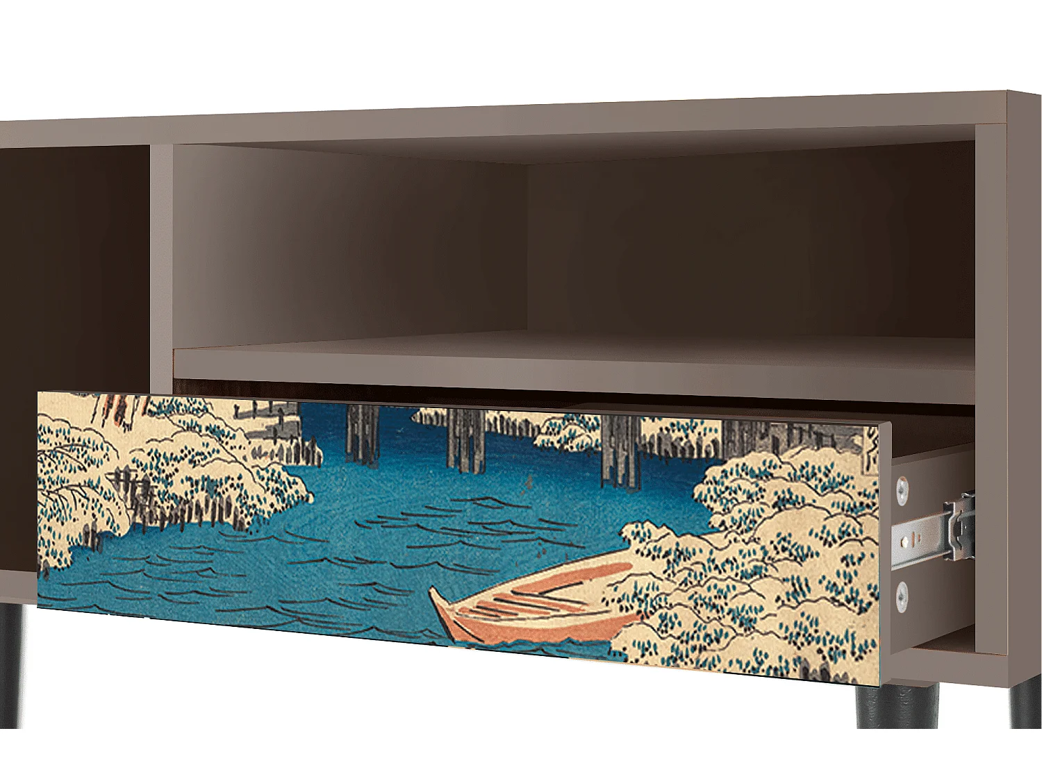 Mobile TV - 115х59х48 cm - T3 - Katabira River, Latte