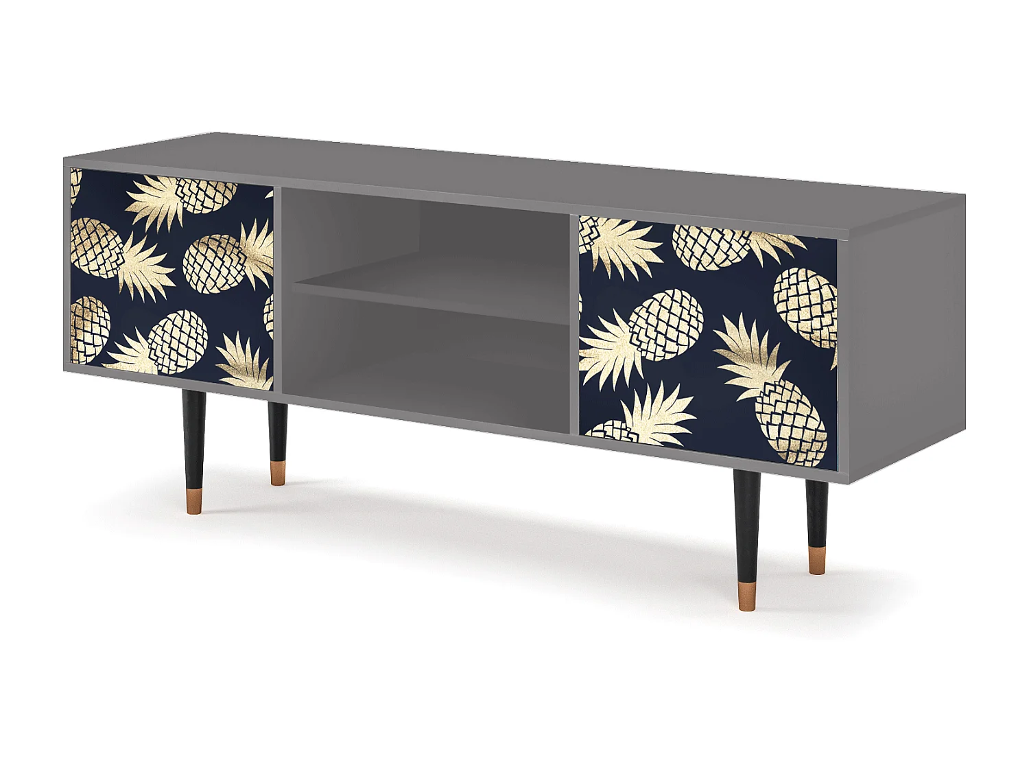 Mueble de TV - 170х69х48 cm - T2 - Sunny Pineaple, Cinza