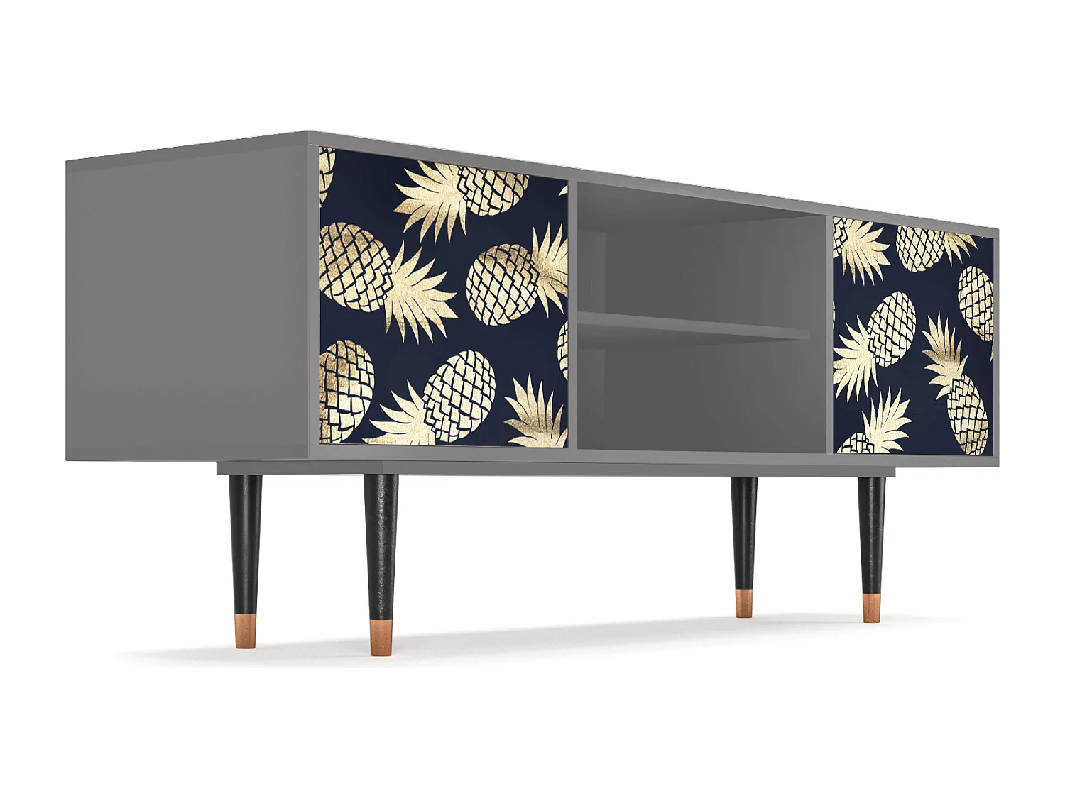 Mueble de TV - 170х69х48 cm - T2 - Sunny Pineaple, Cinza