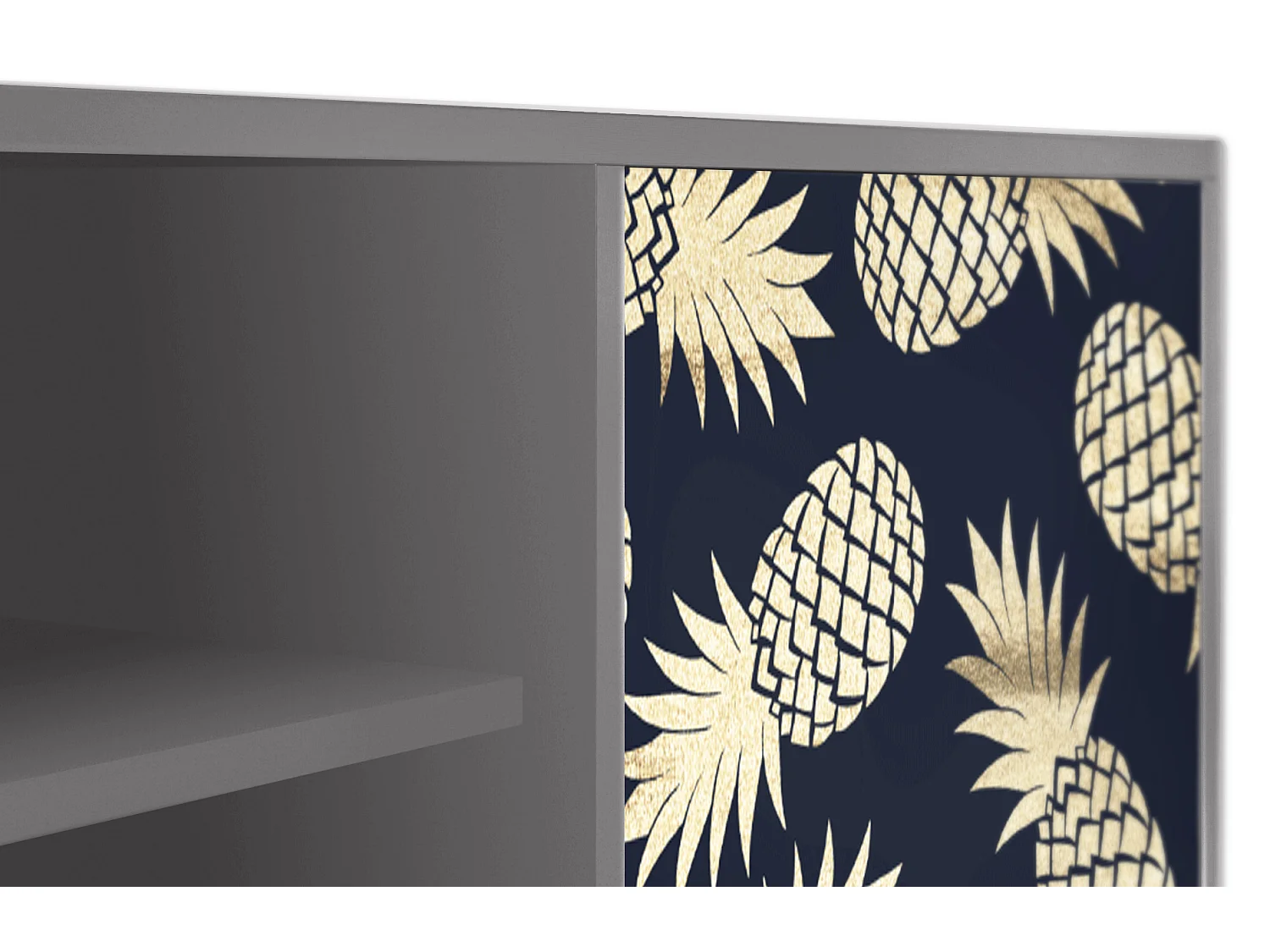 Mueble de TV - 170х69х48 cm - T2 - Sunny Pineaple, Cinza