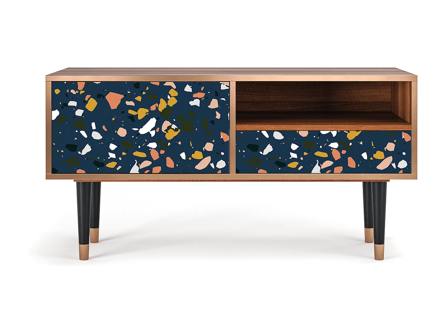 Mueble de TV - 115х59х48 cm - T3 - Night Sky Langhterns, Nogal