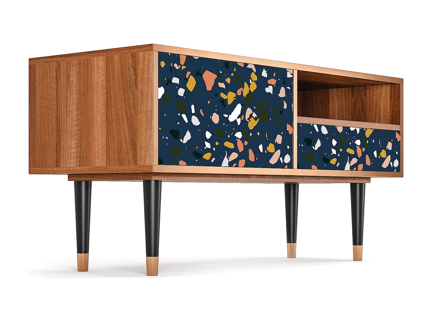 Mueble de TV - 115х59х48 cm - T3 - Night Sky Langhterns, Nogal