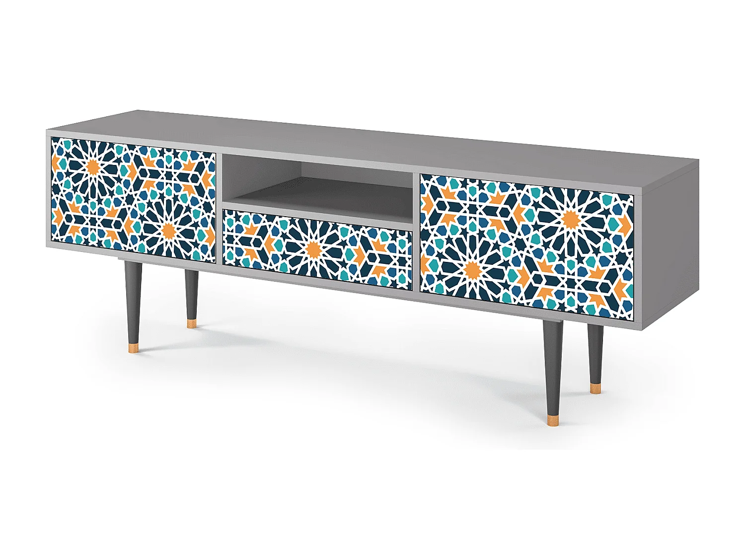 Meuble TV - 170х59х41 cm - T6 - Kaleidoscope, Gris