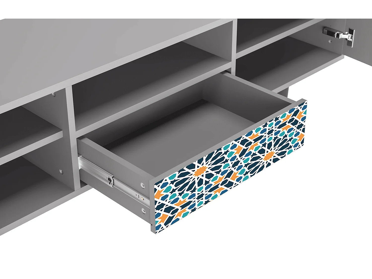 Meuble TV - 170х59х41 cm - T6 - Kaleidoscope, Gris