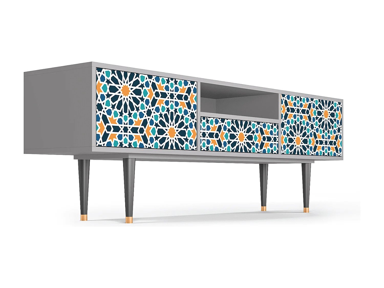 TV-Möbel - 170х59х41 cm - T6 - Kaleidoscope, Grau