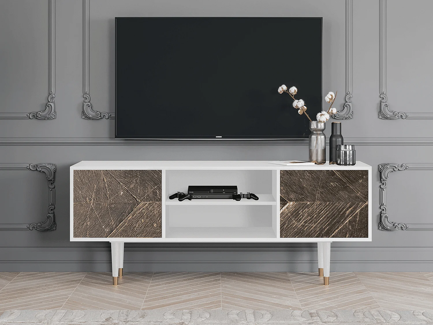 TV-meubel - 170х69х48 cm - T2 - Wise Tree, Wit