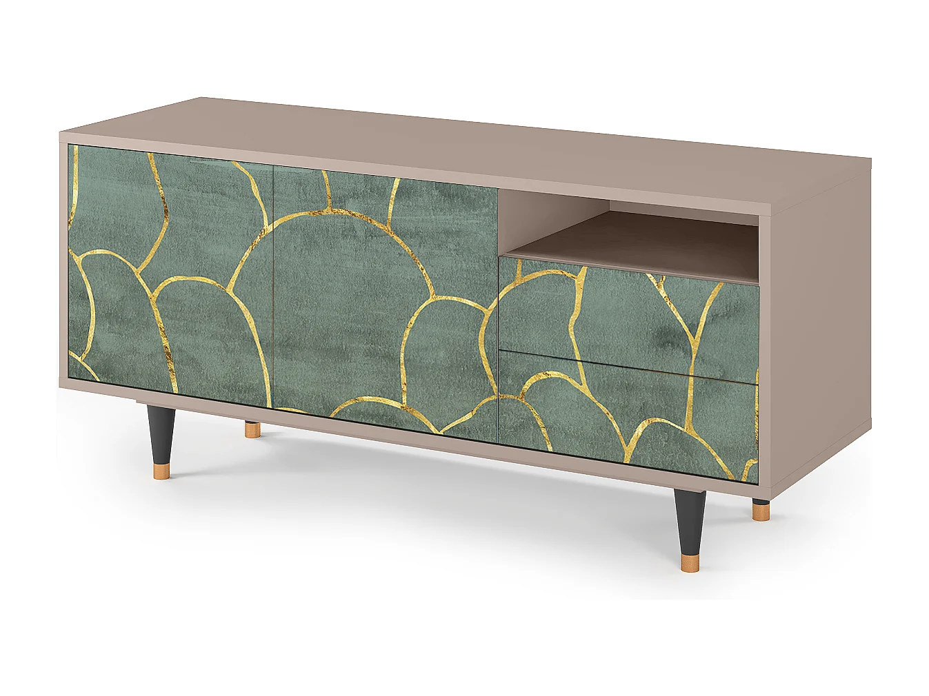 TV-Möbel - 125х56х41 cm - T7 - Magnificent Water Lily, Latte