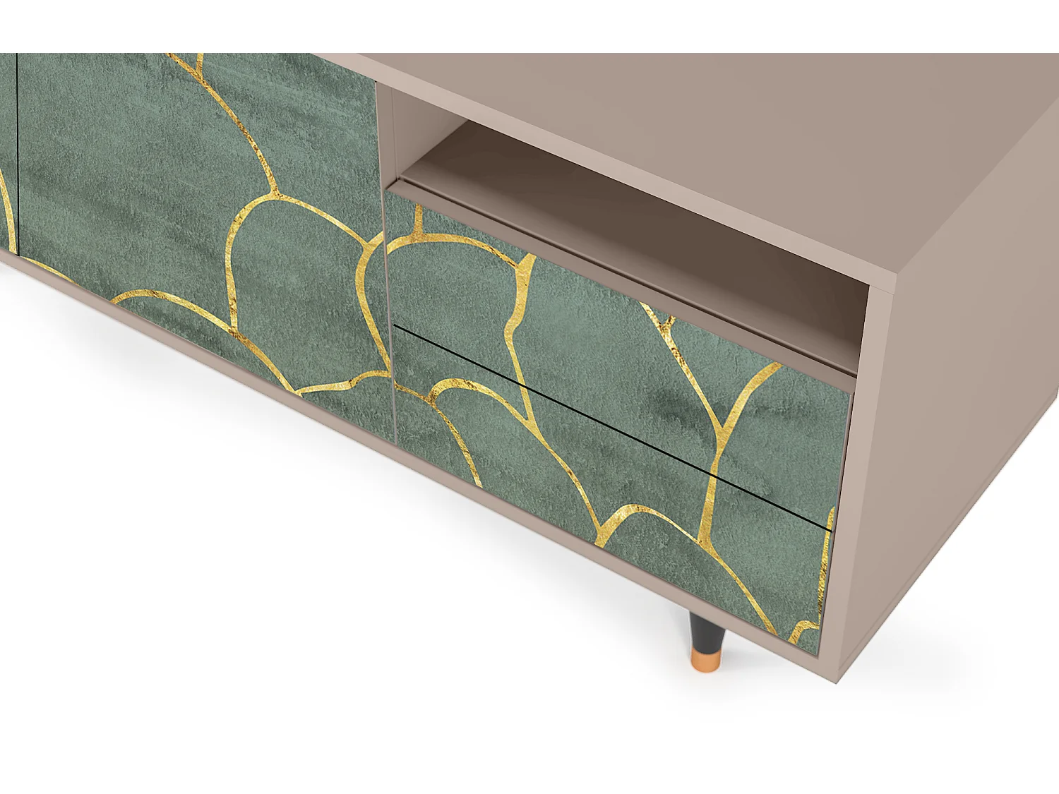 TV-Möbel - 125х56х41 cm - T7 - Magnificent Water Lily, Latte