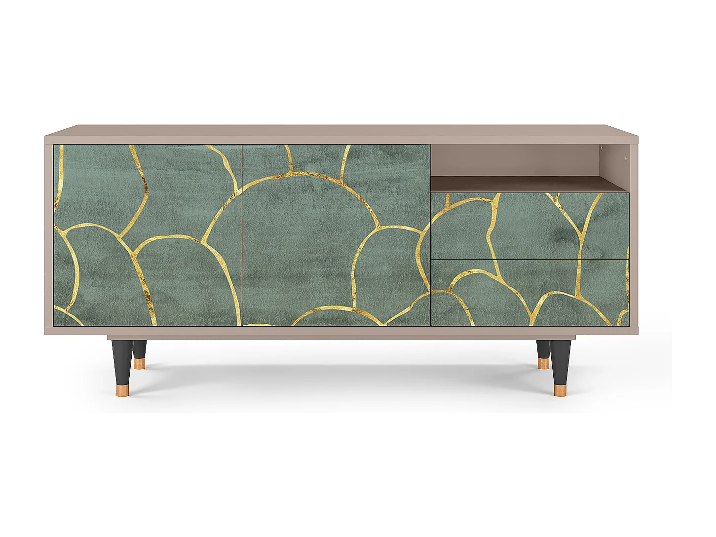 Mobile TV - 125х56х41 cm - T7 - Magnificent Water Lily, Latte