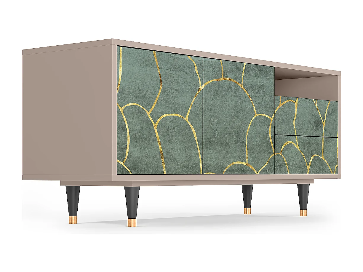 Mobile TV - 125х56х41 cm - T7 - Magnificent Water Lily, Latte