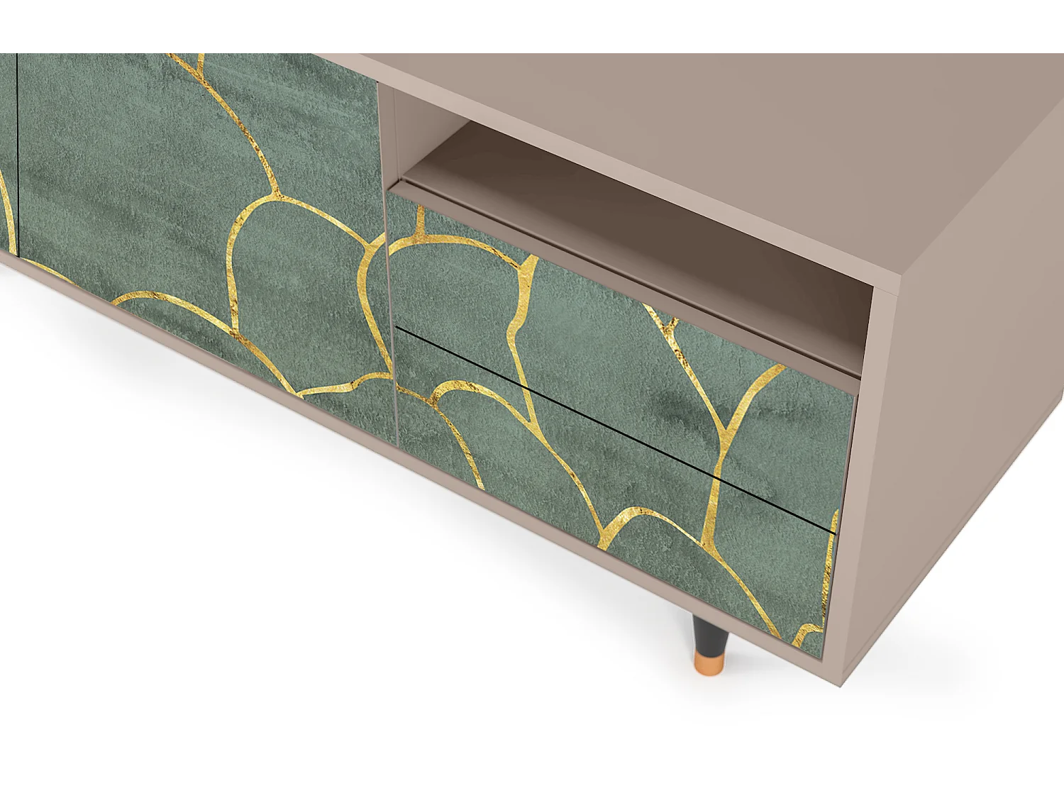 Mobile TV - 125х56х41 cm - T7 - Magnificent Water Lily, Latte